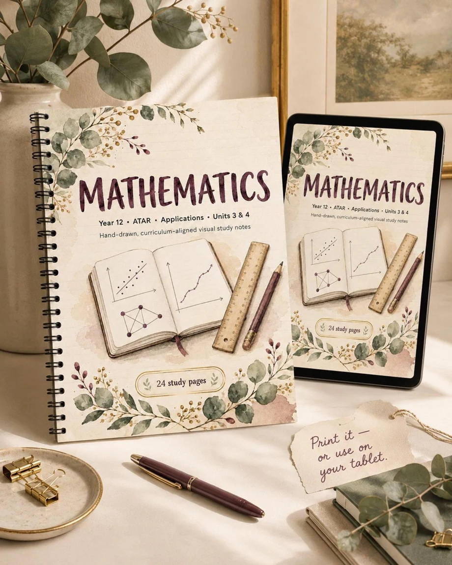 Year 12 Maths Applications, product photograph