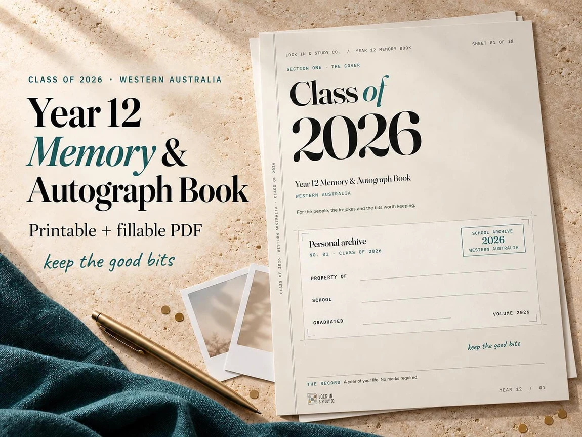 Year 12 Memory & Autograph Book, product photograph