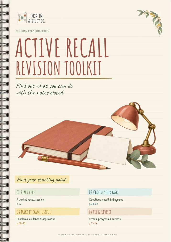 Active Recall Revision Toolkit, illustrated cover